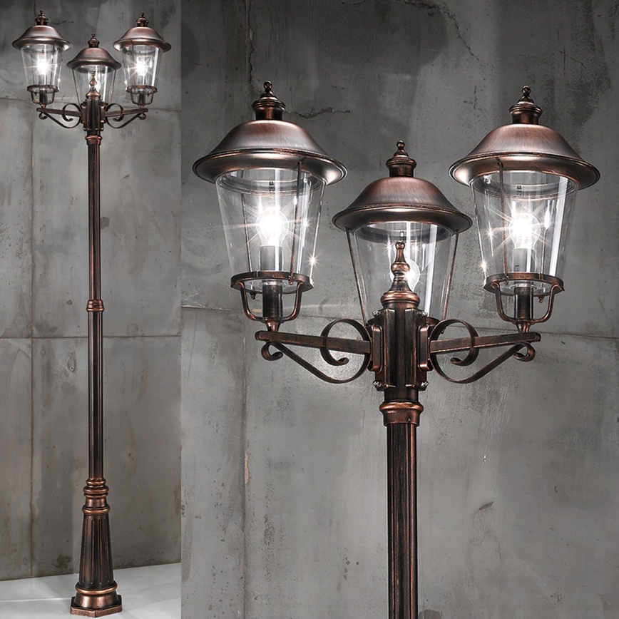 Buitenlamp KENZO 3xE27/100W/230V IP44 brons/patina
