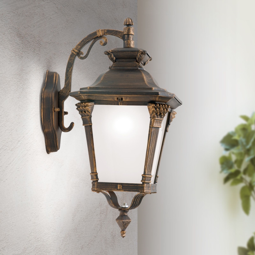 Buitenwandlamp AIKO 1xE27/60W/230V IP23 brons/patina