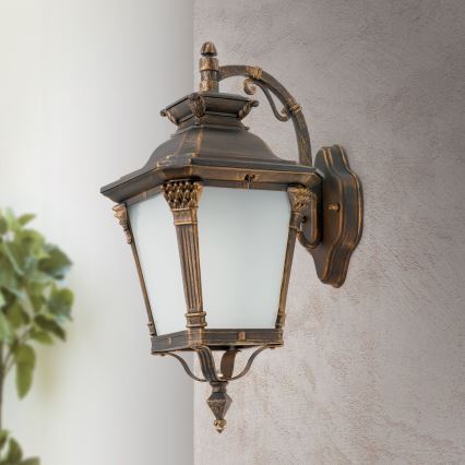 Buitenwandlamp AIKO 1xE27/60W/230V IP23 brons/patina
