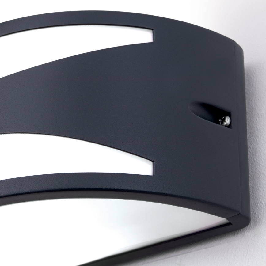 Buitenwandlamp SHELL 1xE27/40W/230V IP54 antraciet