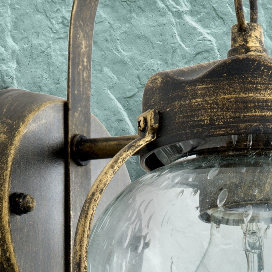 Buitenwandlamp TAVERNA 1xE27/60W/230V IP23 brons/patina