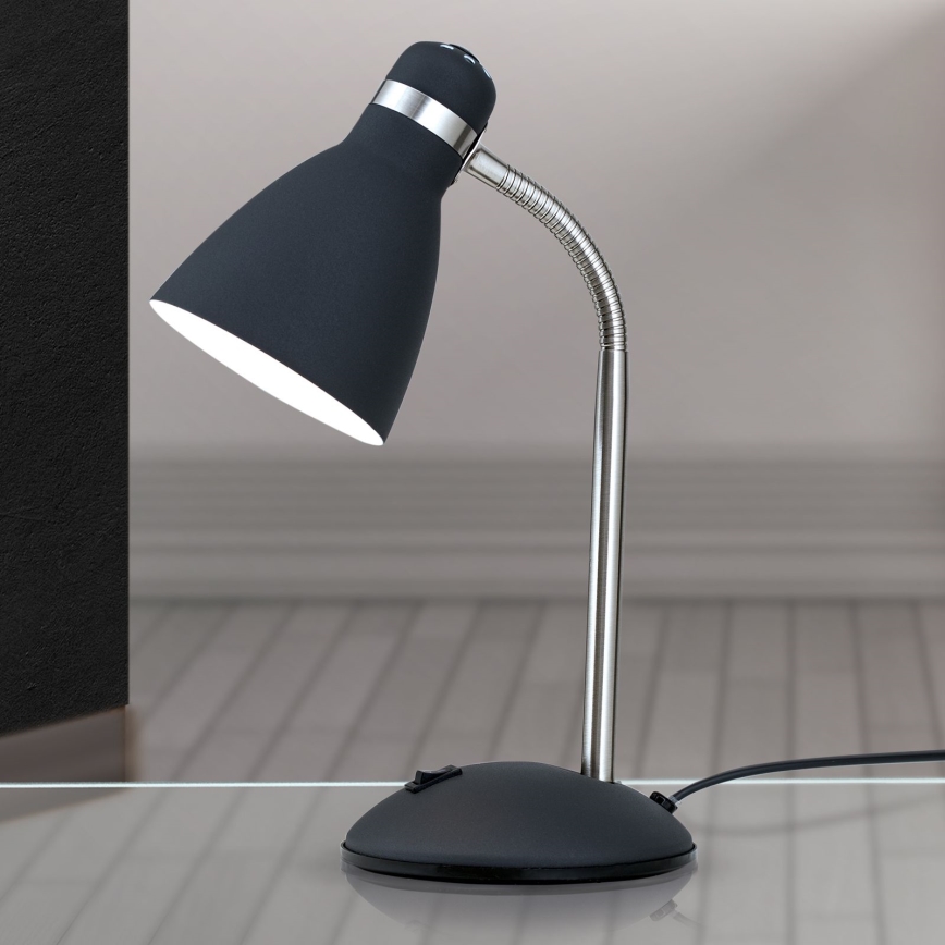 Bureaulamp SCHOOL 1xE27/40W/230V zwart/mat chroom