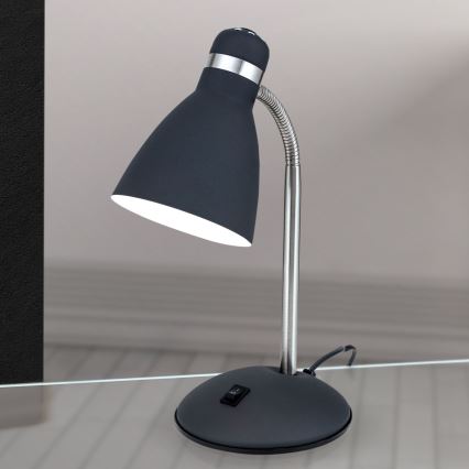 Bureaulamp SCHOOL 1xE27/40W/230V zwart/mat chroom