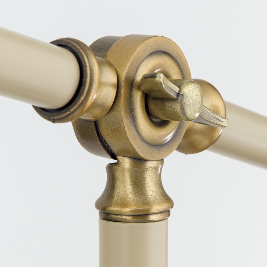 Staande Lamp SCHILLER 1xE27/40W/230V crème/brons