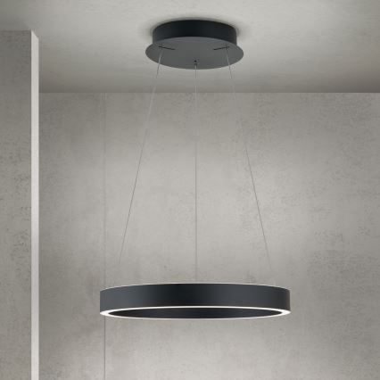 Orion - dimbare LED-hanglamp met kabel KOLK LED/40W/230V 2700/3000/4000K Ø 40 cm zwart