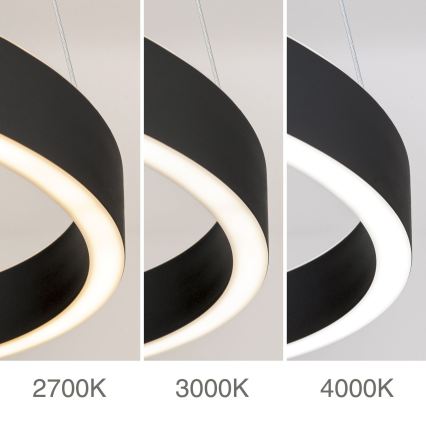 Orion - dimbare LED-hanglamp met kabel KOLK LED/40W/230V 2700/3000/4000K Ø 40 cm zwart