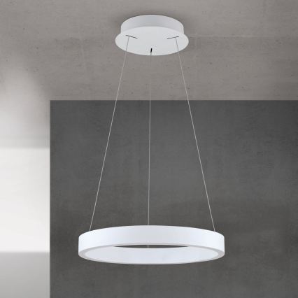Dimbare LED-pendellamp aan kabel KOLK LED/40W/230V 2700/3000/4000K ø 40 cm wit