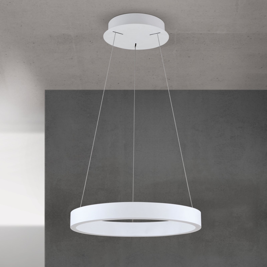 Dimbare LED-pendellamp aan kabel KOLK LED/40W/230V 2700/3000/4000K ø 40 cm wit