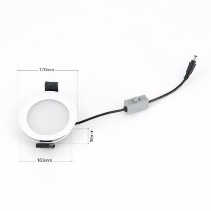 Dimbare LED-inbouwspot voor de badkamer OFFICE LED/25W/230V 3000/4000/6000K Ø 17 cm UGR19 IP44 wit