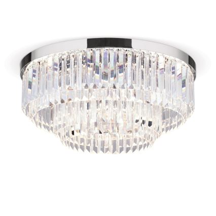LED Dimbare kristallen plafondlamp PRISM LED/80W/230V diameter 55 cm glanzend chroom