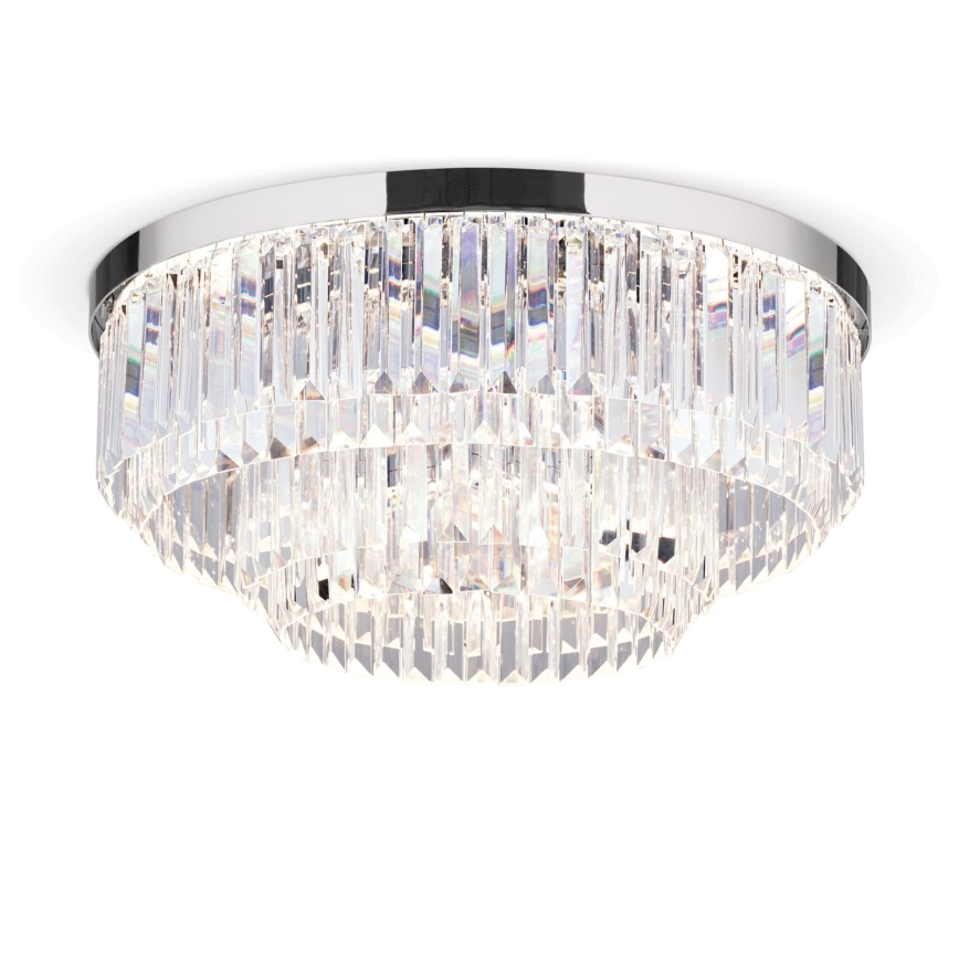 LED Dimbare kristallen plafondlamp PRISM LED/80W/230V diameter 55 cm glanzend chroom