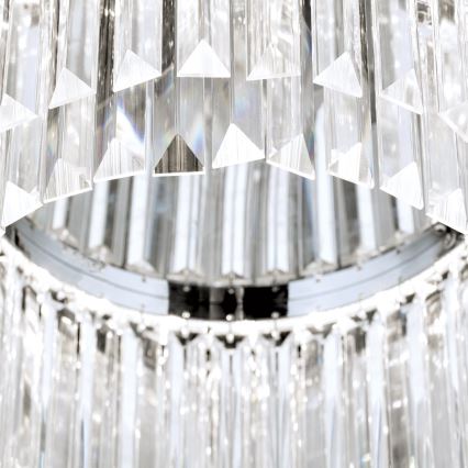 LED Dimbare kristallen plafondlamp PRISM LED/80W/230V diameter 55 cm glanzend chroom