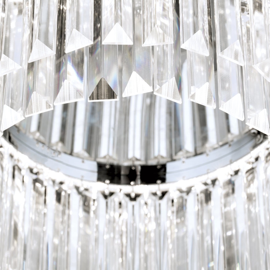 LED Dimbare kristallen plafondlamp PRISM LED/80W/230V diameter 55 cm glanzend chroom