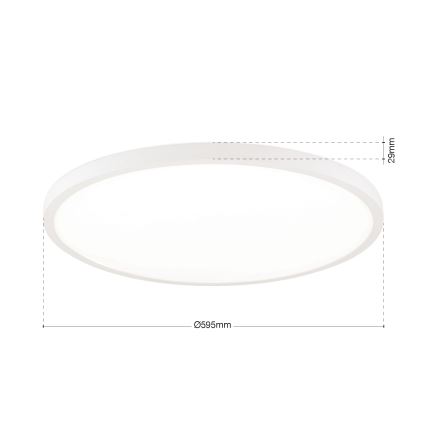 Dimbare plafondlamp DISC LED/46W/230V 2700/3000/4000K Ø 60 cm wit