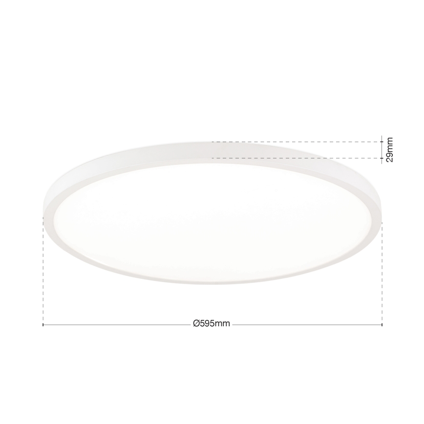 Dimbare plafondlamp DISC LED/46W/230V 2700/3000/4000K Ø 60 cm wit