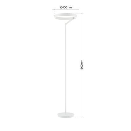 Dimbare LED-staande lamp KOLK LED/40W/230V 2700/4000K wit