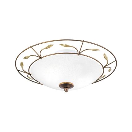 Plafondlamp LUCA 2xE14/40W/230V diameter 40 cm brons/patina