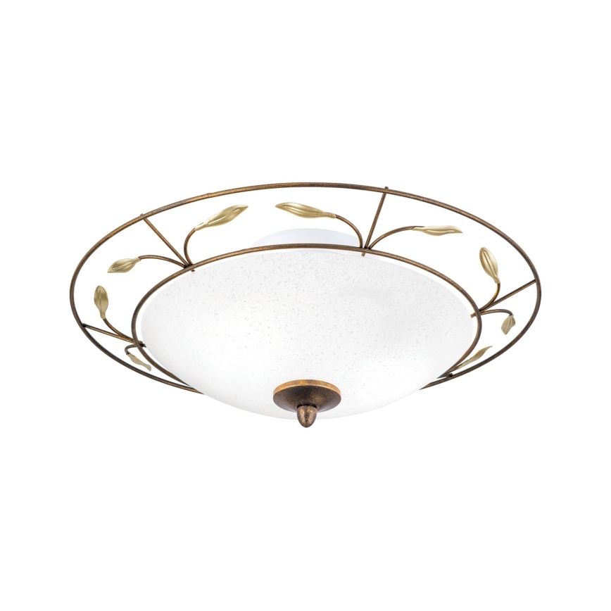 Plafondlamp LUCA 2xE14/40W/230V diameter 40 cm brons/patina