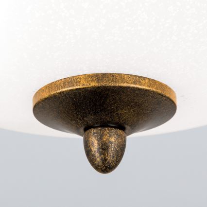 Plafondlamp LUCA 2xE14/40W/230V diameter 40 cm brons/patina