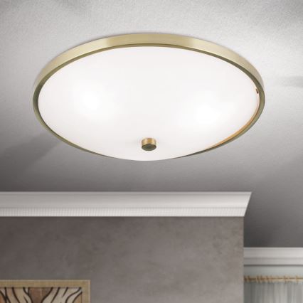 Plafondlamp AIDA 3xE27/60W/230V diameter 40 cm messing