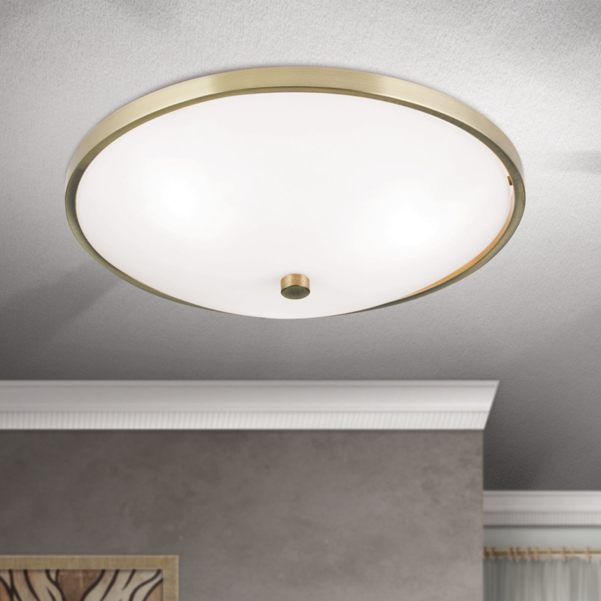 Plafondlamp AIDA 3xE27/60W/230V diameter 40 cm messing