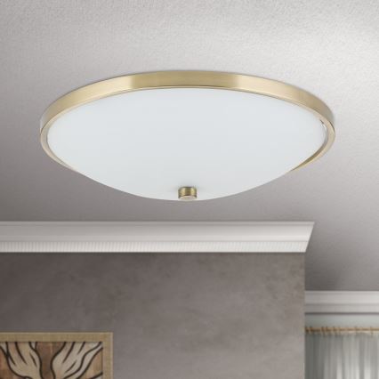 Plafondlamp AIDA 3xE27/60W/230V diameter 40 cm messing