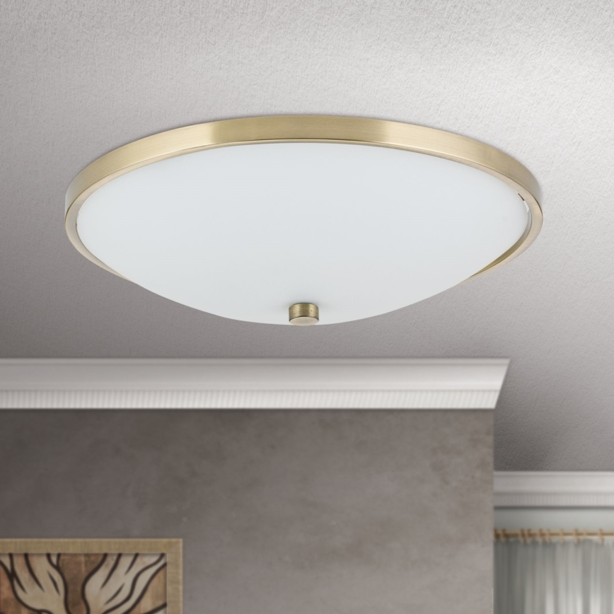 Plafondlamp AIDA 3xE27/60W/230V diameter 40 cm messing