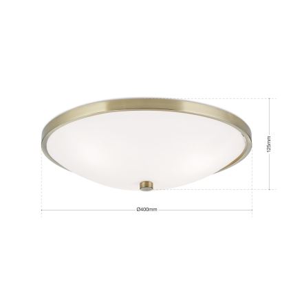 Plafondlamp AIDA 3xE27/60W/230V diameter 40 cm messing