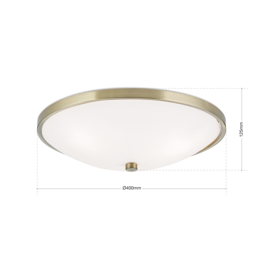 Plafondlamp AIDA 3xE27/60W/230V diameter 40 cm messing
