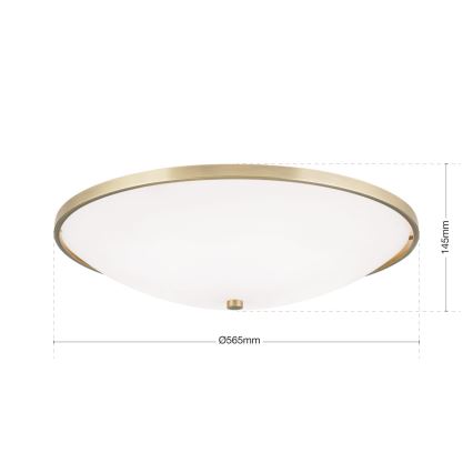 Plafondlamp AIDA 5xE27/60W/230V diameter 56,5 cm messing
