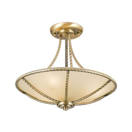 Hanglamp met vaste pendel MAURO 3xE27/60W/230V diameter 42 cm brons