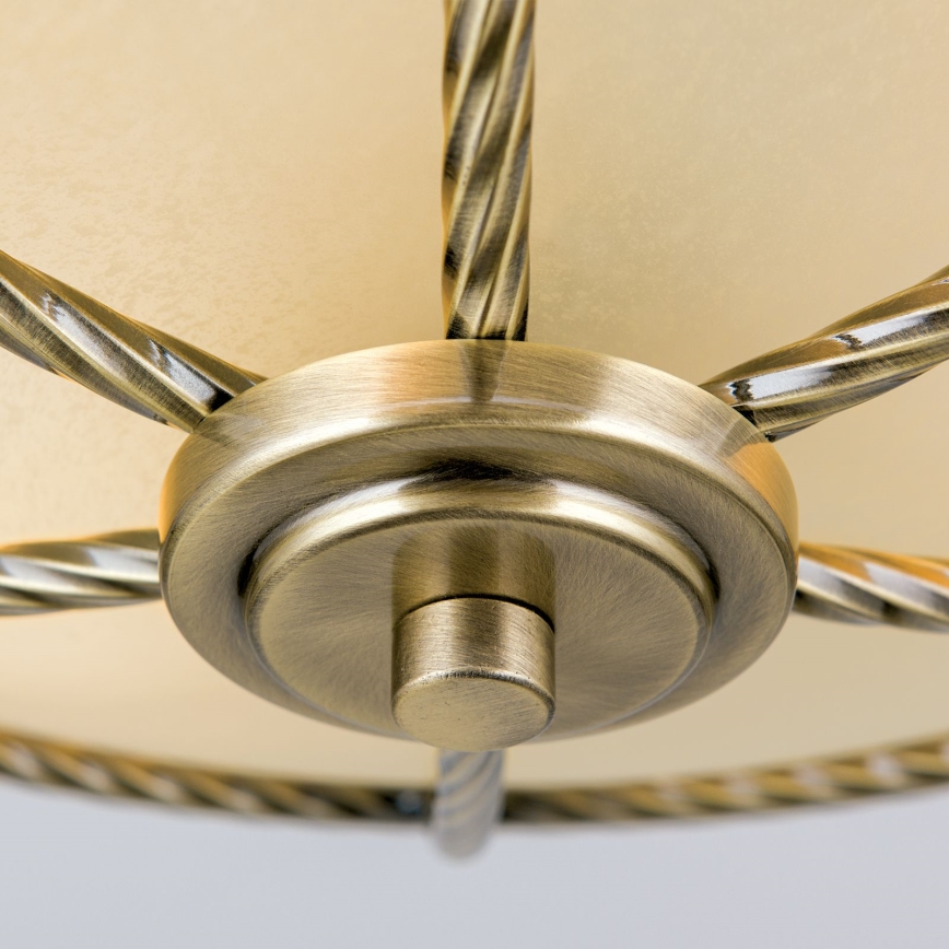 Hanglamp met vaste pendel MAURO 3xE27/60W/230V diameter 42 cm brons