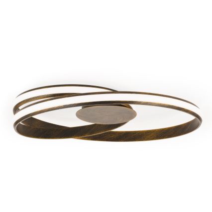 Dimbare LED Plafondlamp CIRCUS LED/30W/230V bruin/patina