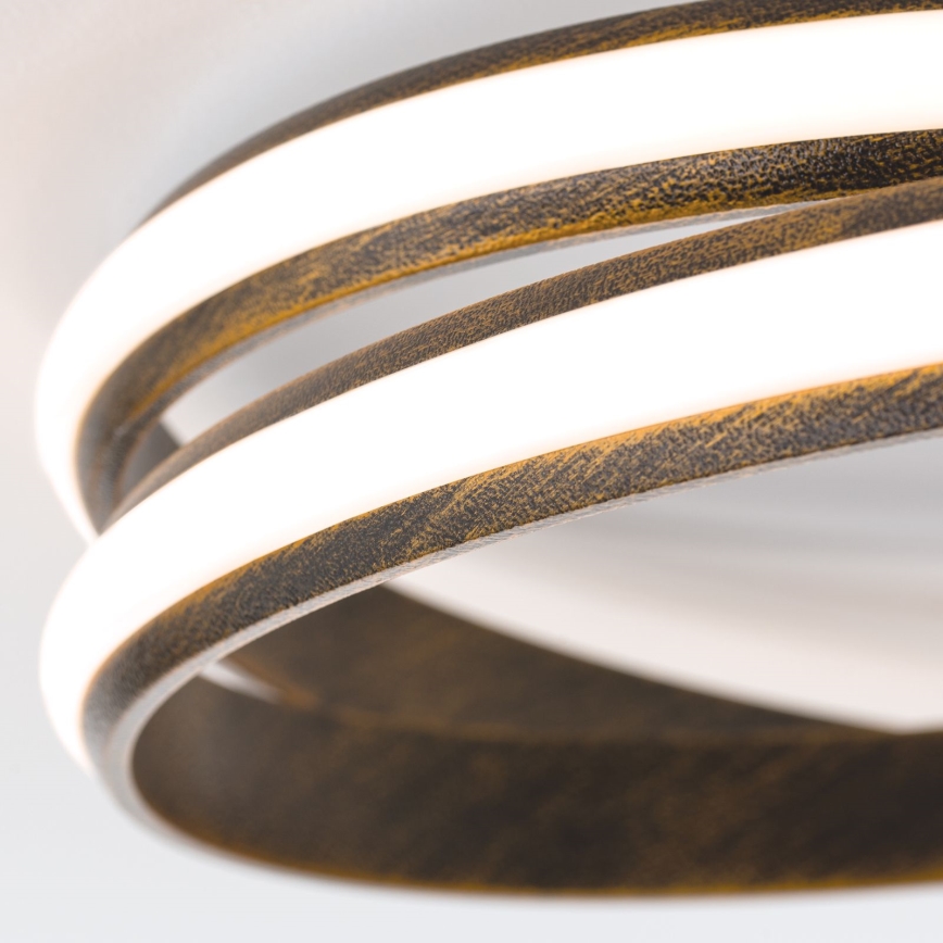 Dimbare LED Plafondlamp CIRCUS LED/30W/230V bruin/patina