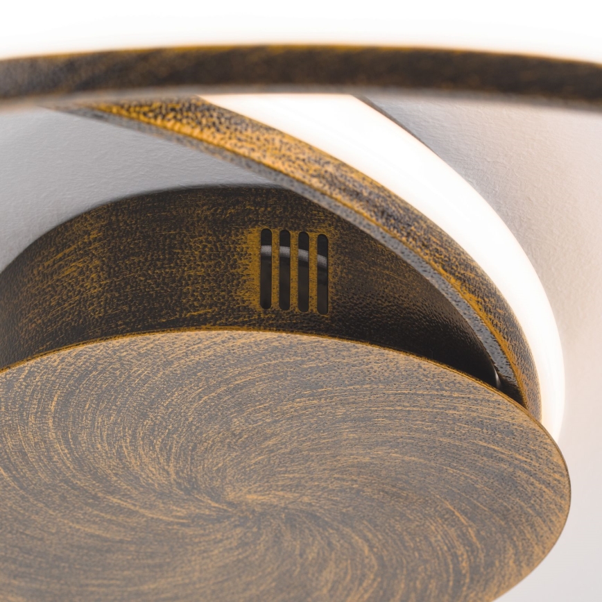 LED Dimbaar Plafondlamp CIRCUS LED/30W/230V bruin/patina