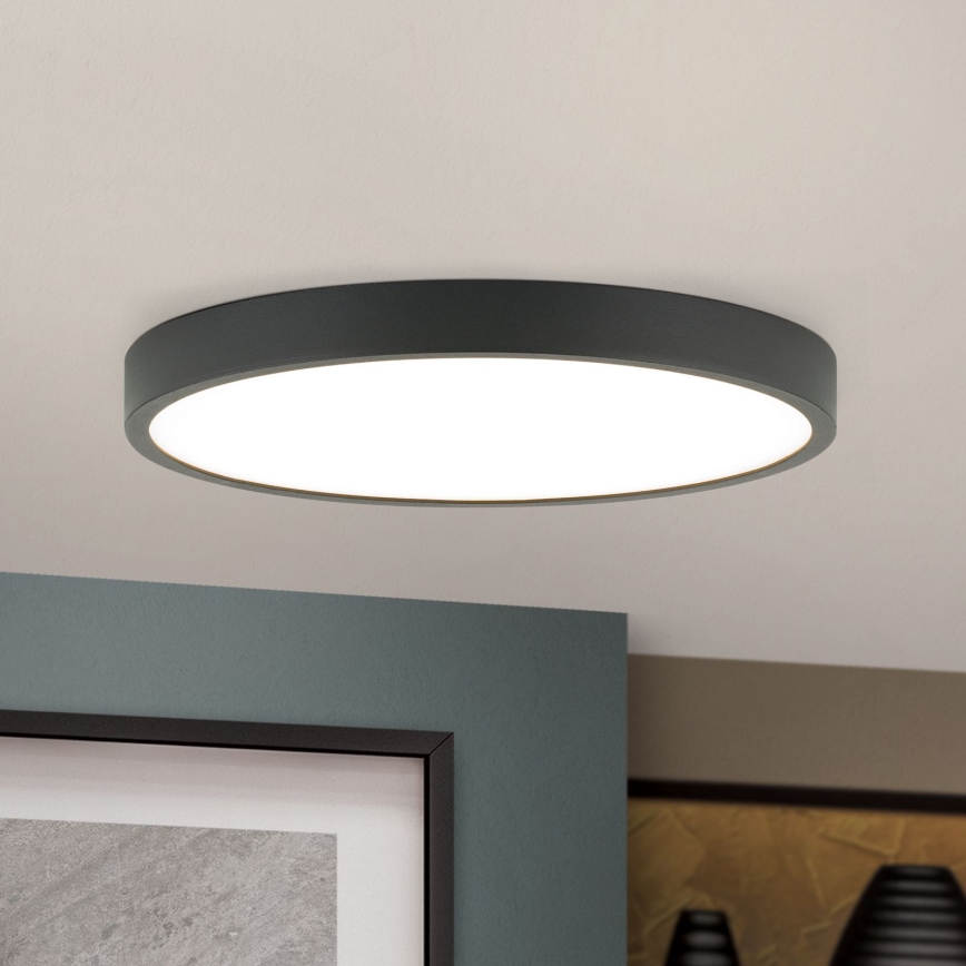 LED Plafondlamp BULLY LED/24W/230V diameter 24 cm zwart