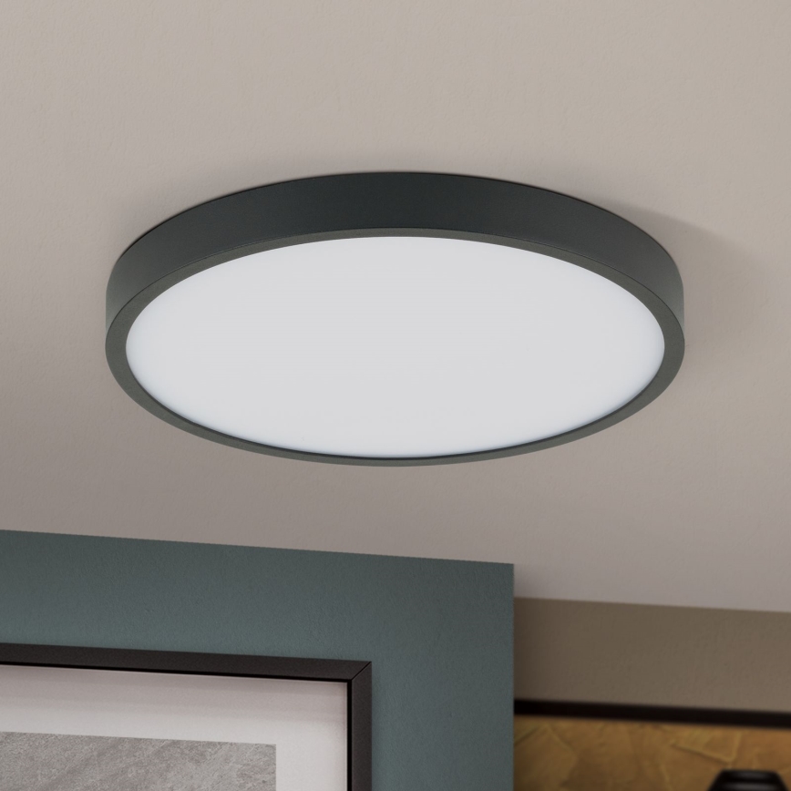 LED Plafondlamp BULLY LED/24W/230V diameter 24 cm zwart