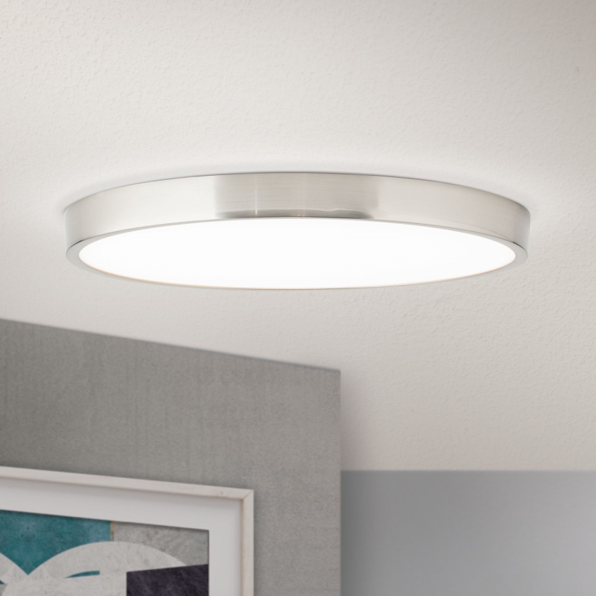 LED Plafondlamp BULLY LED/28W/230V diameter 28 cm mat chroom