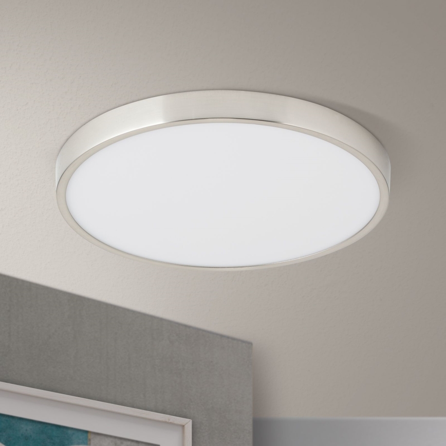LED Plafondlamp BULLY LED/28W/230V diameter 28 cm mat chroom