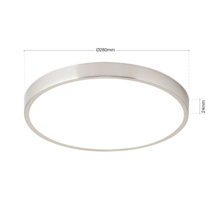 LED Plafondlamp BULLY LED/28W/230V diameter 28 cm mat chroom