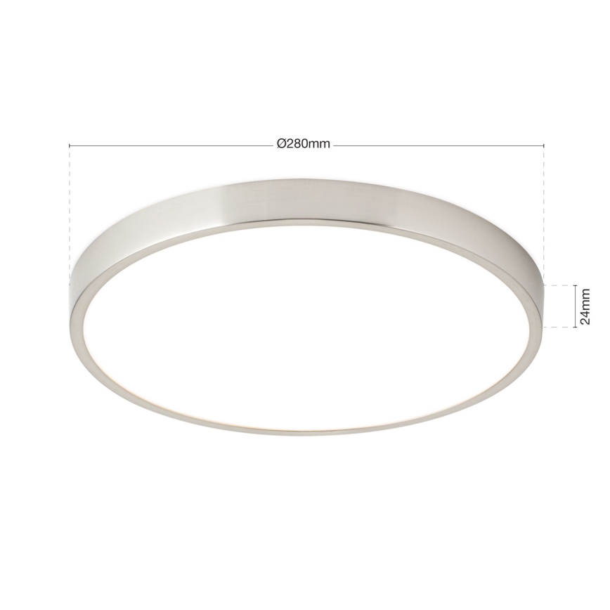 LED Plafondlamp BULLY LED/28W/230V diameter 28 cm mat chroom