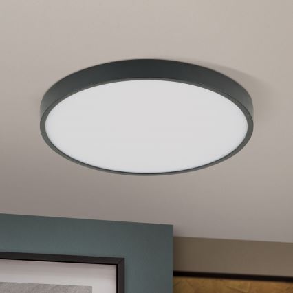 LED Plafondlamp BULLY LED/28W/230V diameter 28 cm zwart
