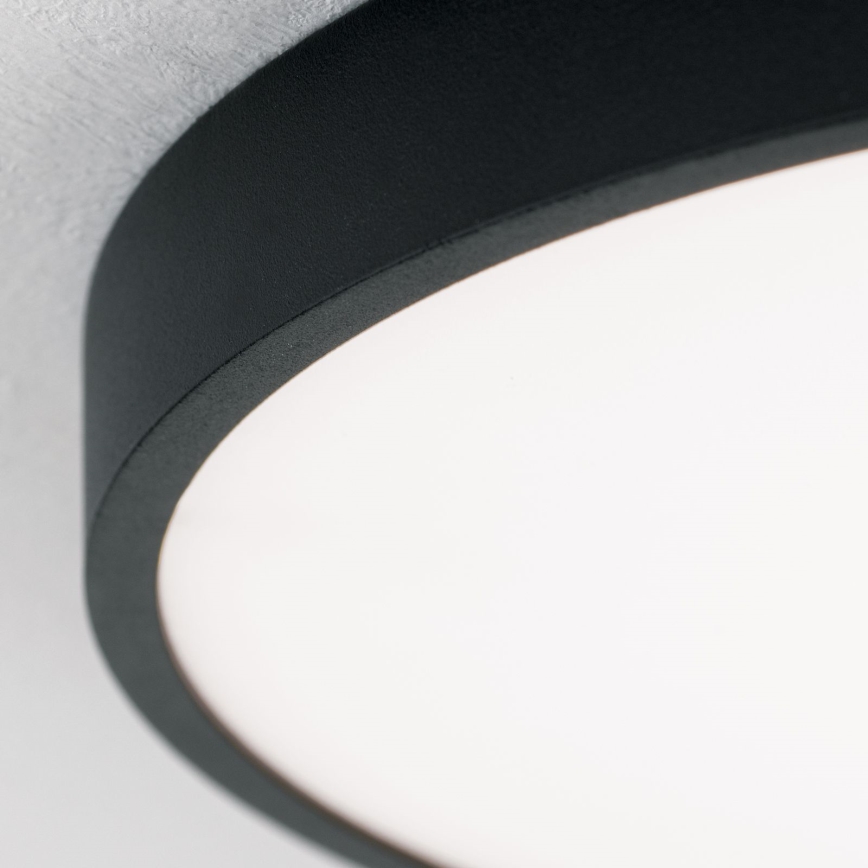 LED Plafondlamp BULLY LED/28W/230V diameter 28 cm zwart