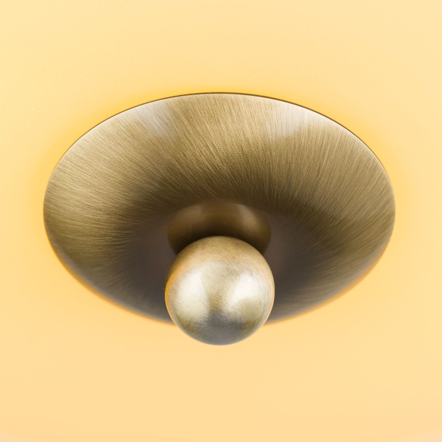 Plafondlamp LANDHAUS 2xE27/60W/230V diameter 28 cm brons/beige