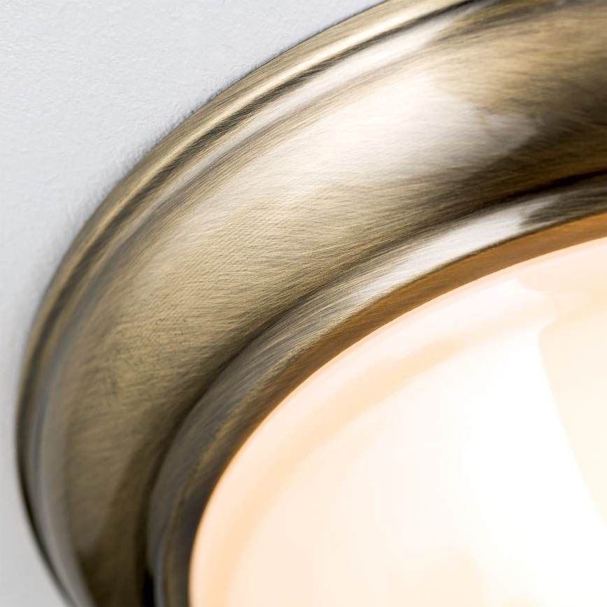 Plafondlamp AUSTRIAN OLD LAMP 2xE27/60W/230V diameter 27 cm brons/beige