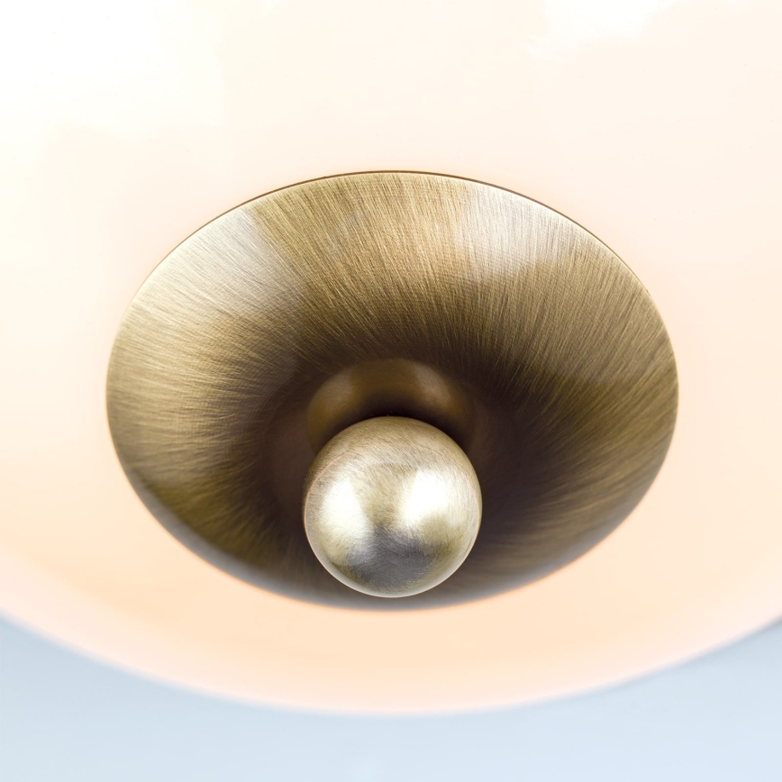 Plafondlamp AUSTRIAN OLD LAMP 2xE27/60W/230V diameter 27 cm brons/beige