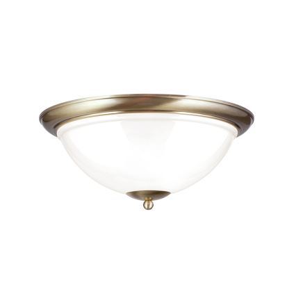Plafondlamp AUSTRIAN OLD LAMP 3xE27/60W/230V diameter 50 cm brons/wit