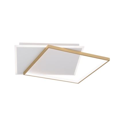 Dimbare LED Plafondlamp EMANUEL LED/50W/230V wit/goud