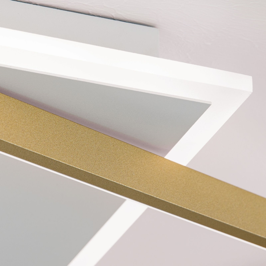 Dimbare LED Plafondlamp EMANUEL LED/50W/230V wit/goud