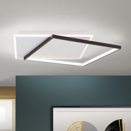 Dimbare LED Plafondlamp EMANUEL LED/50W/230V wit/zwart
